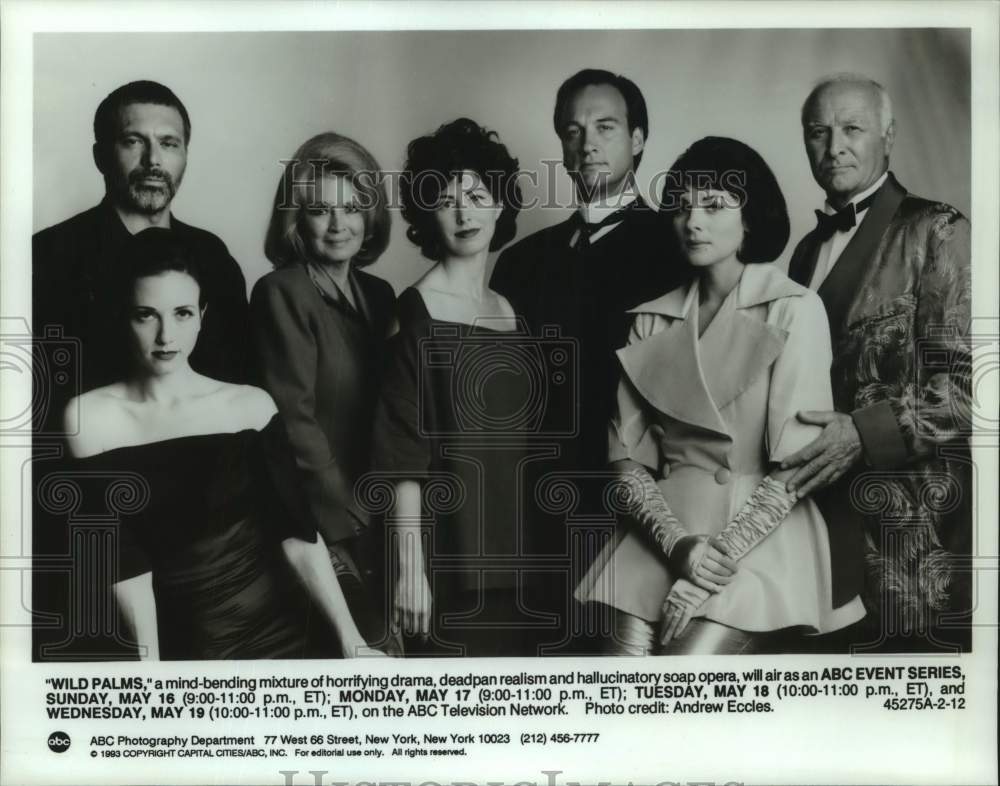 1993 Press Photo Lead cast of the soap opera "Wild Palms" airing on ABC-TV