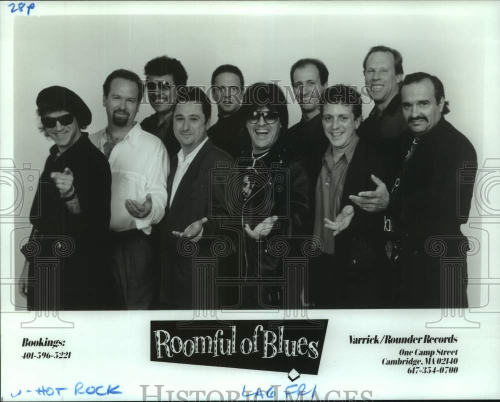 Press Photo Ten Musicians in the band Roomful of Blues - nop72971