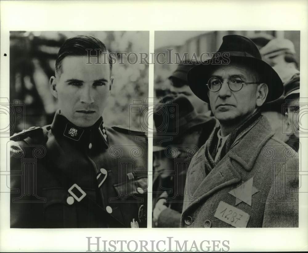 1997 Press Photo Ralph Fiennes and Ben Kingsley star in "Schindler's List."