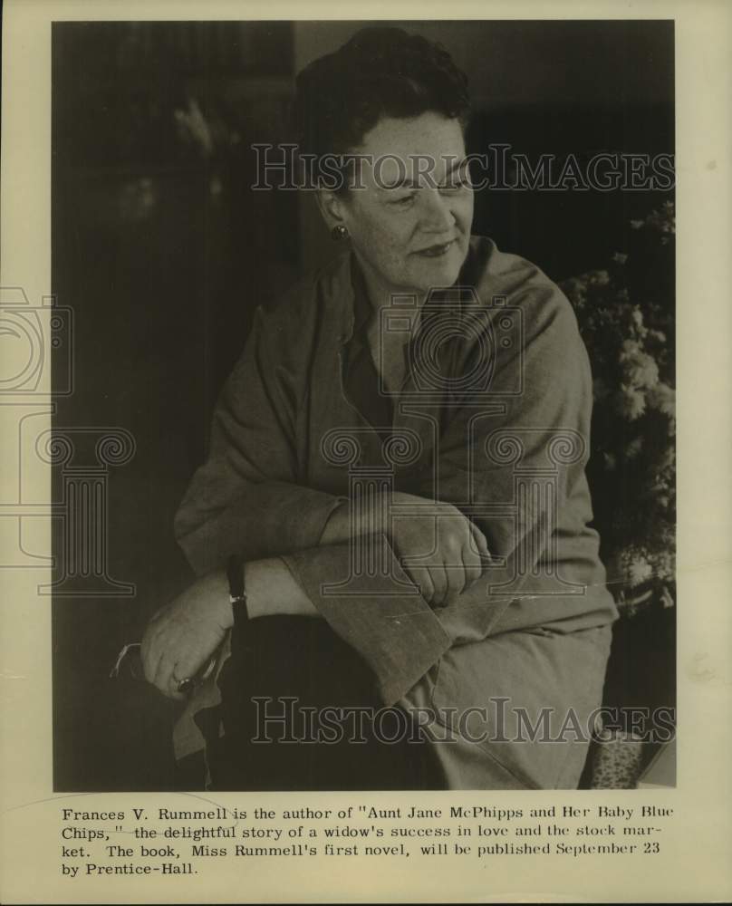 1960 Press Photo Author Frances Rummell-Aunt Jane McPhipps and Her Baby Blue...