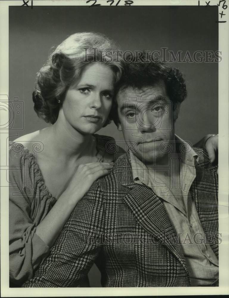 1979 Press Photo John Schuck and Sharon Gless star in Turnabout, on NBC.- Historic Images