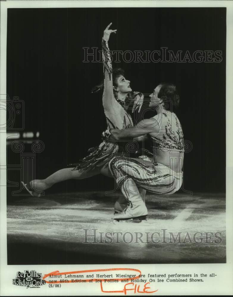 1982 Press Photo Almut Lehmann and Herbert Wiesinger featured on Ice Follies- Historic Images