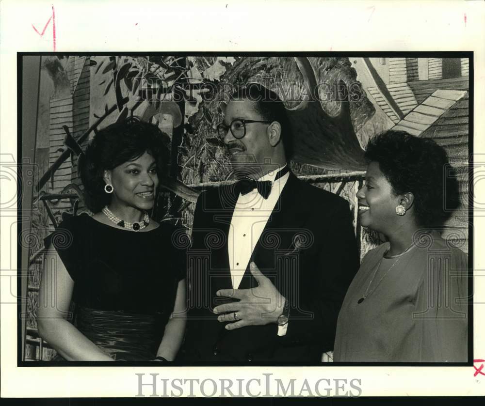 1990 Press Photo Janet Rucker-Rousell, Don Rousell, Cheryl Teamer - nop80349- Historic Images