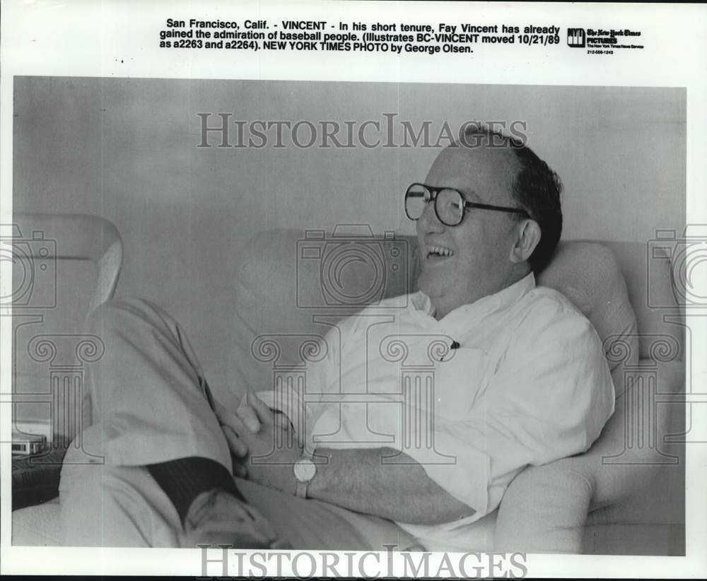 1989 Press Photo Fay Vincent - nop80518- Historic Images