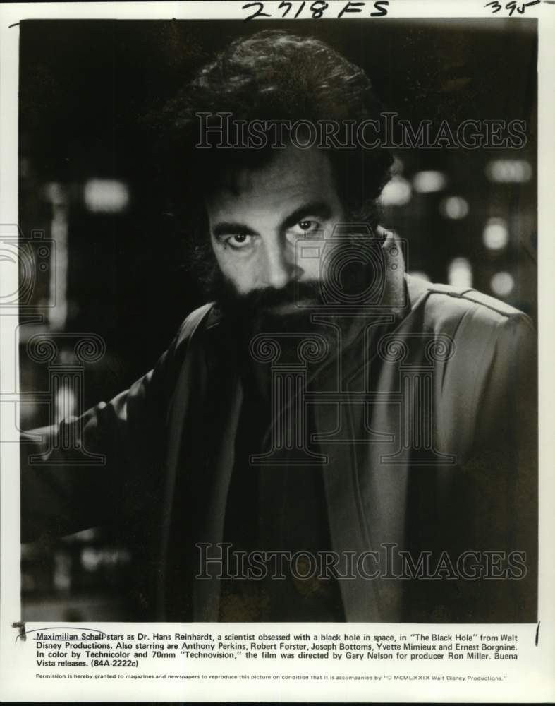 1979 Press Photo Maximilian Schell in "The Black Hole" - nop82787
