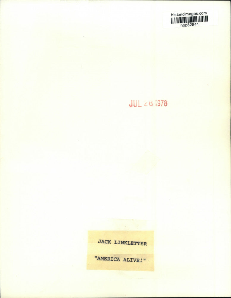 1978 Press Photo Jack Linkletter on "America Alive!" - nop82841