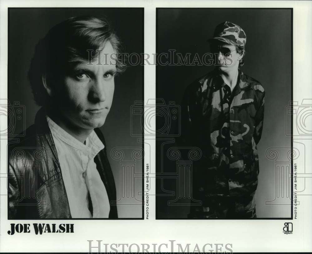 1981 Press Photo Singer Joe Walsh - nop83987- Historic Images