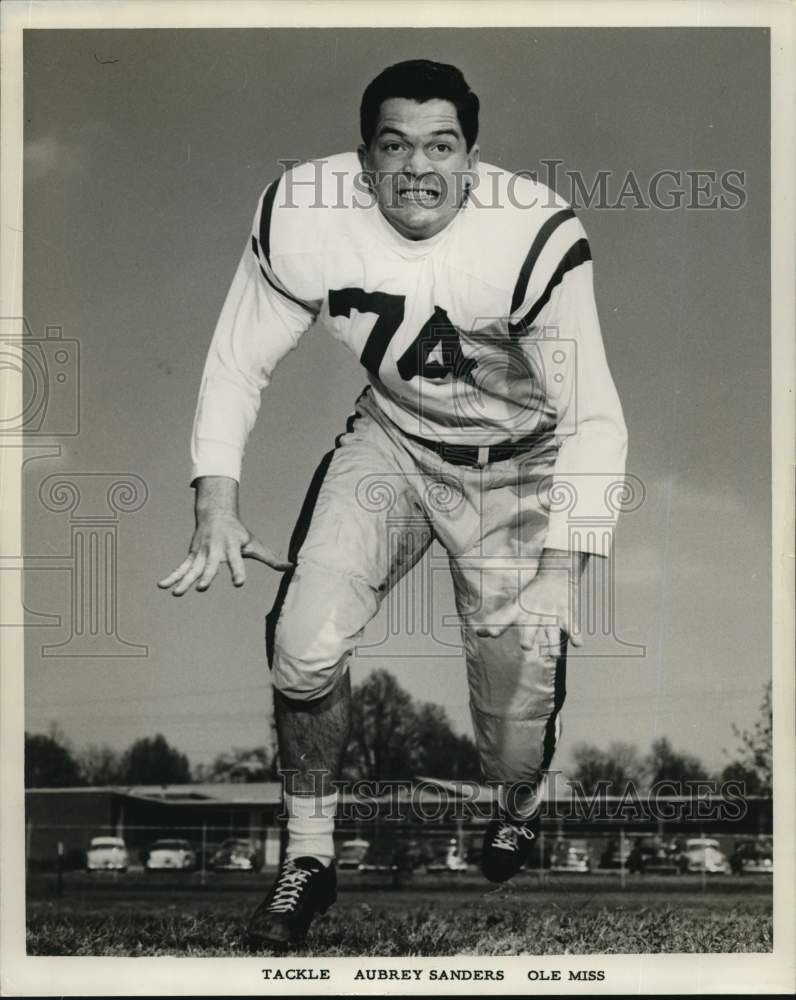 1967 Press Photo Aubrey Sanders, Ole Miss Football Tackle - nop84807- Historic Images