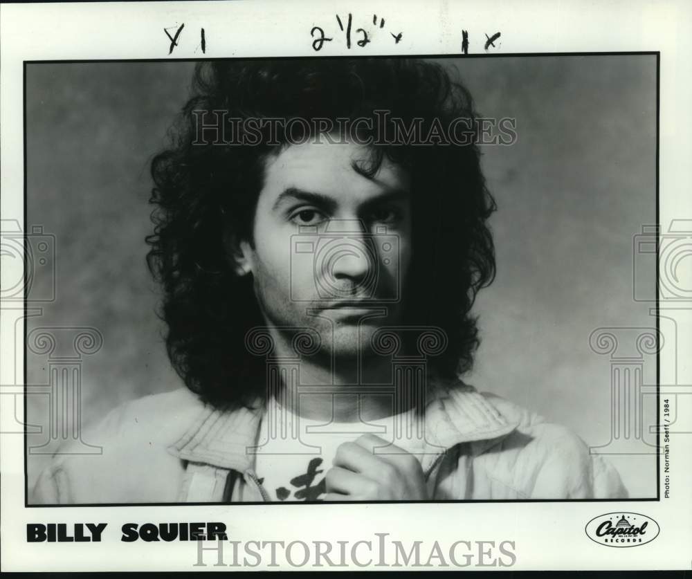 1984 Press Photo Billy Squier, American rock musician and singer - nop87979