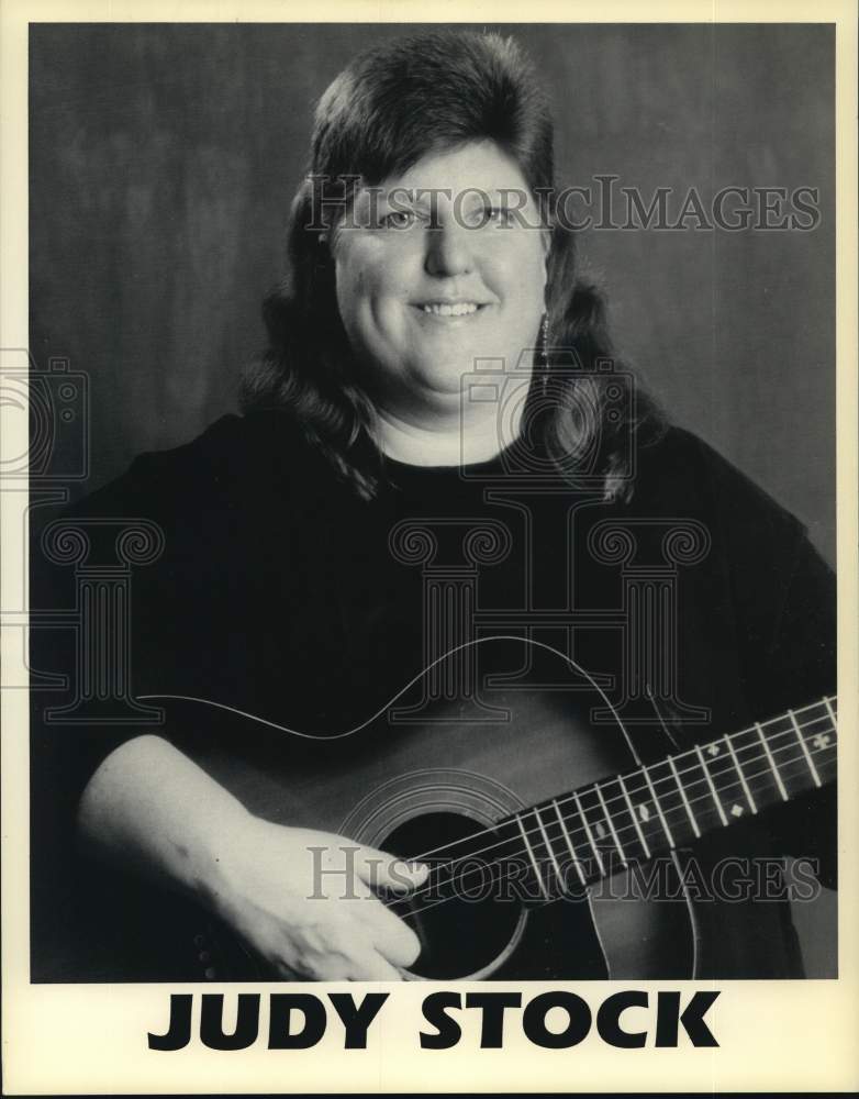 1995 Press Photo Judy Stock, guitarist and musician - nop88420- Historic Images