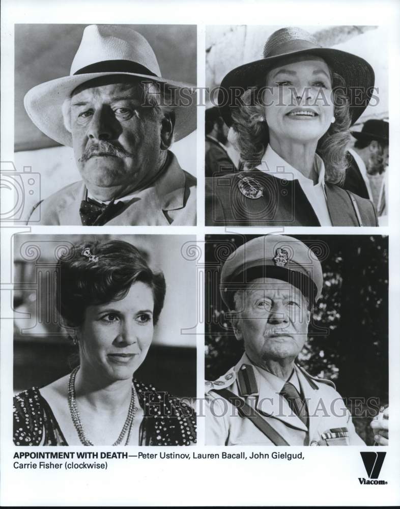 Press Photo Peter Ustinov and his co-actors in "Appointment With Death"- Historic Images
