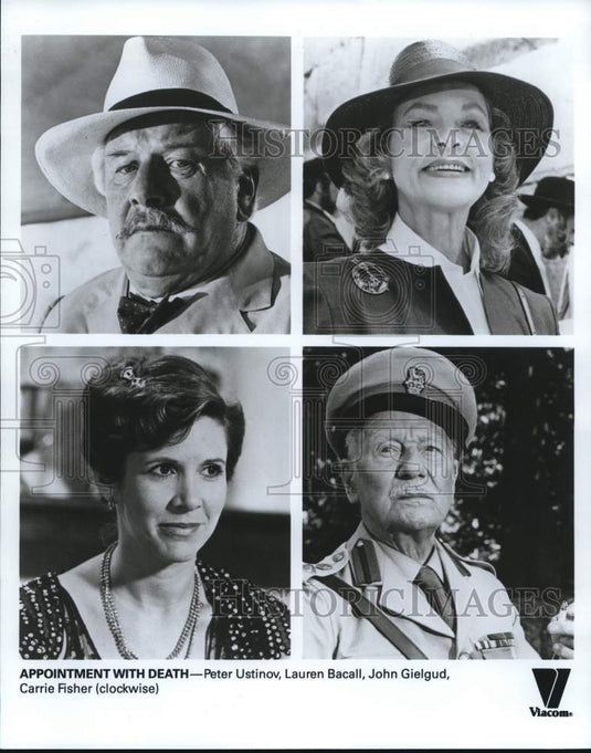 Press Photo Peter Ustinov and his co-actors in "Appointment With Death"- Historic Images