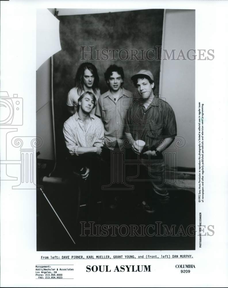 1992 Press Photo Soul Asylum, American alternative rock band - nop90120- Historic Images