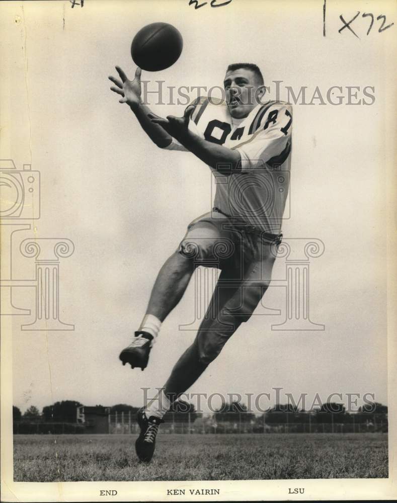 1967 Press Photo Ken Vairin, End Louisiana State University football - nop91595- Historic Images