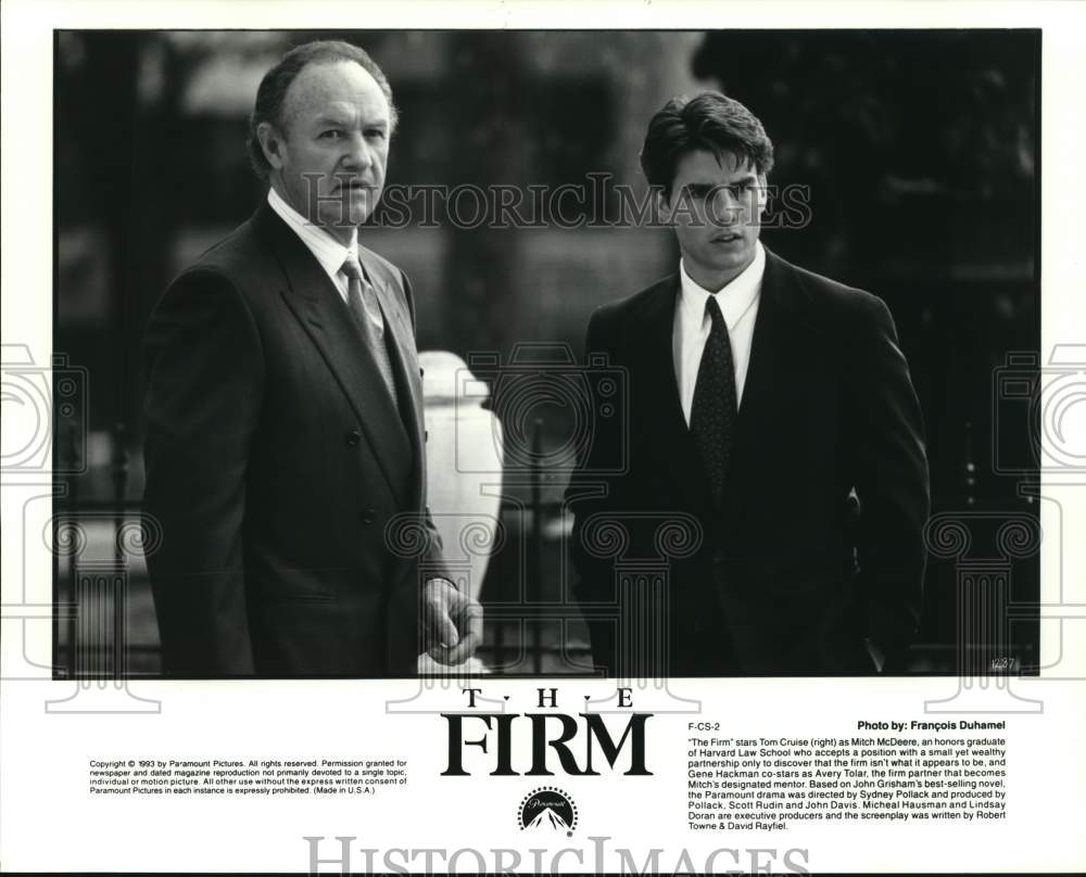 1993 Press Photo Gene Hackman and Tom Cruise in a scene from "The Firm."- Historic Images