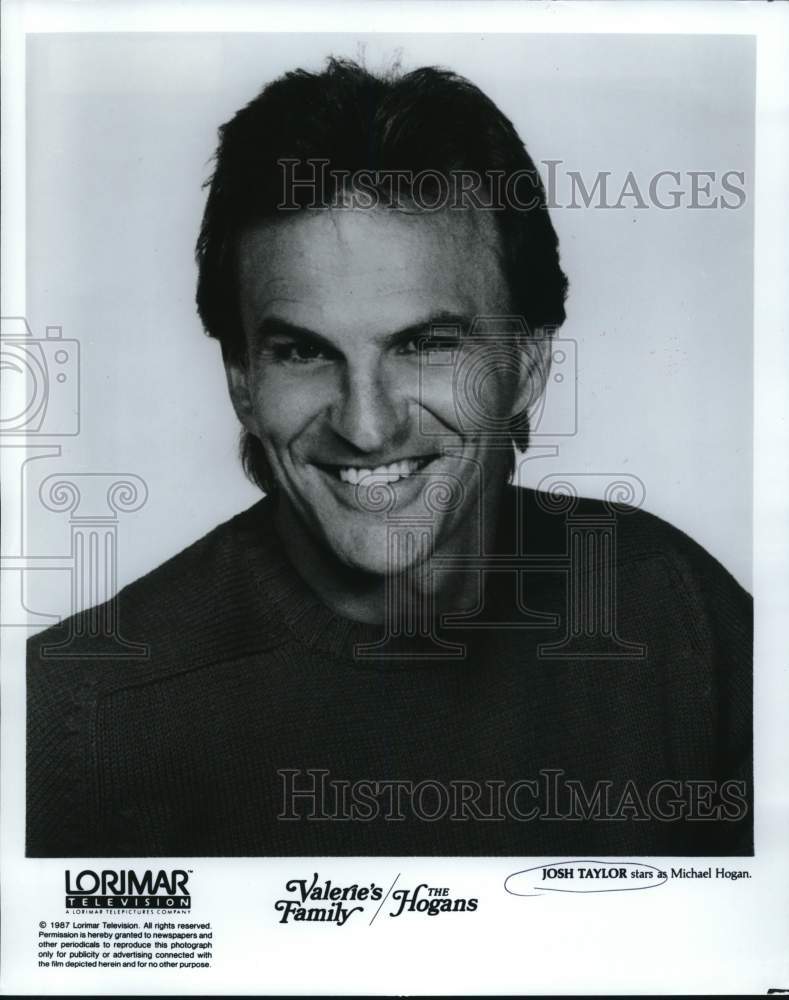 1987 Press Photo Actor Josh Taylor in "Valerie" / "The Hogans" NBC Series- Historic Images