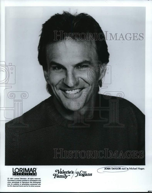 1987 Press Photo Actor Josh Taylor in "Valerie" / "The Hogans" NBC Series- Historic Images