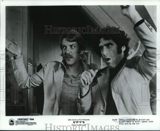 1989 Press Photo Actor Donald Sutherland, Elliott Gould in 