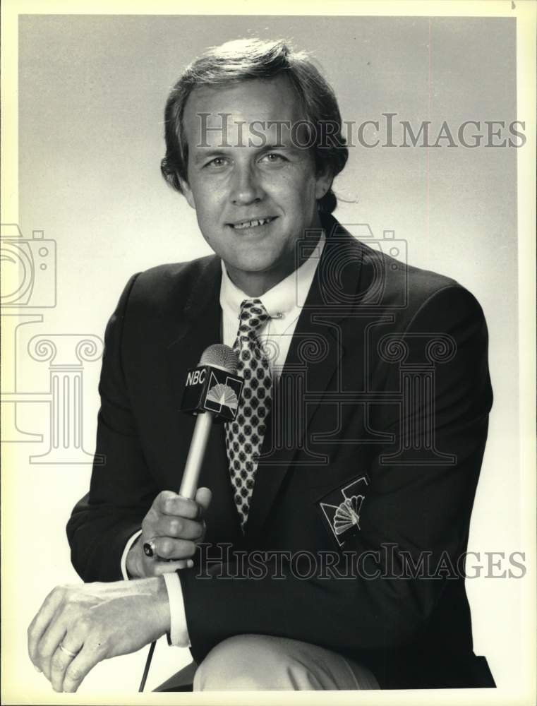 1985 Press Photo Bob Trumpy, former NFL player and NBC sportscaster ...