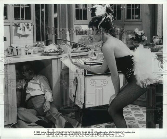 1986 Press Photo Julie Gray, Danny Thomas in 