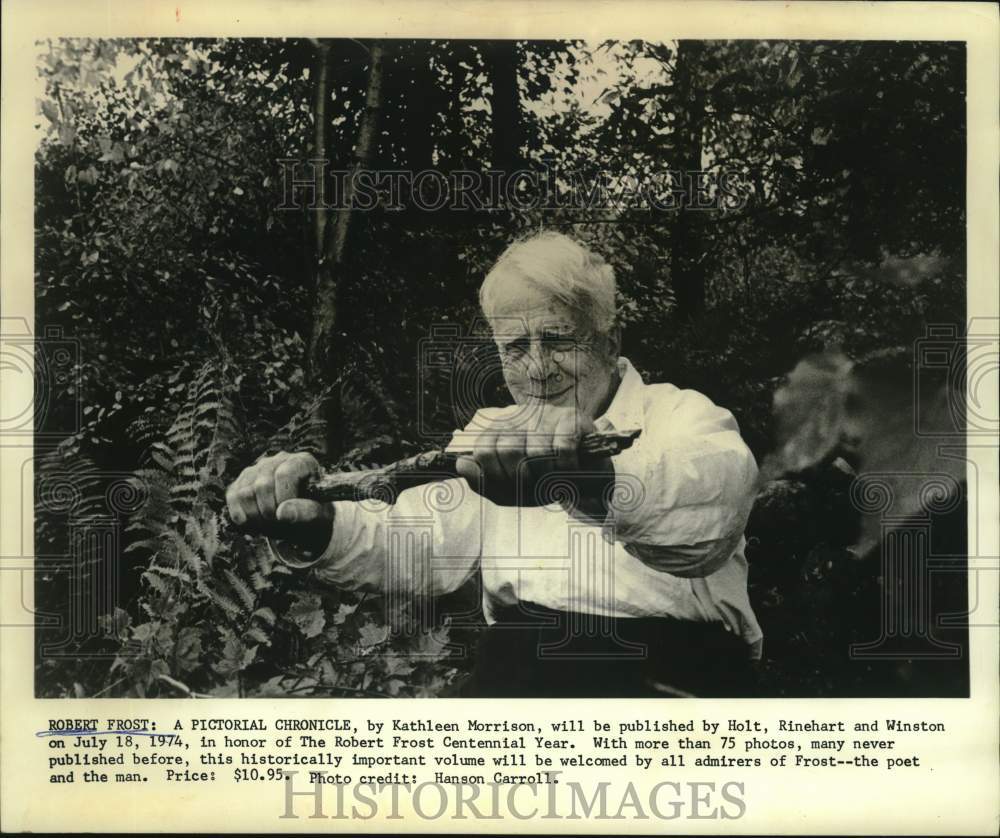 1974 Press Photo Poet Robert Frost - nop96283