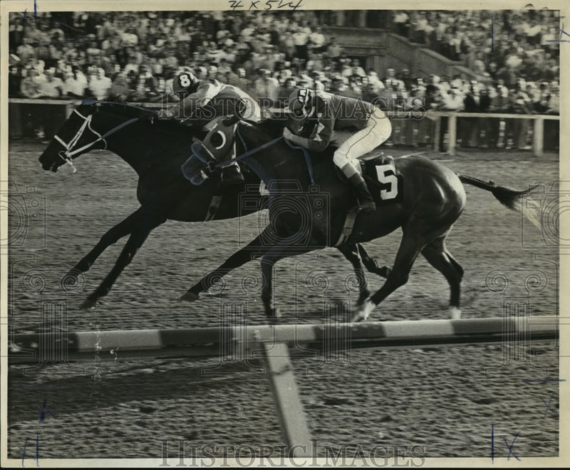 Load image into Gallery viewer, 1975 Press Photo Fairgrounds- Burglar Alarm (8) gets in under the wire.
