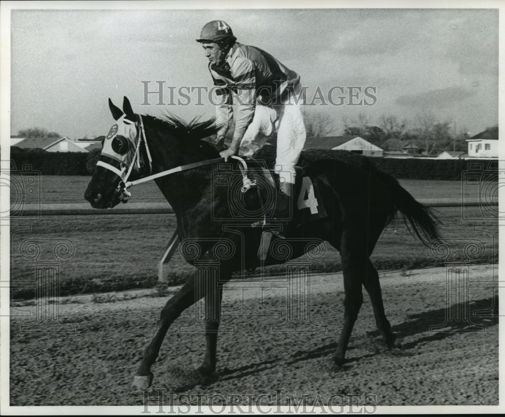 1972 Press Photo Feloniously with Lane P. Suire up Louisiana Derby contender.- Historic Images