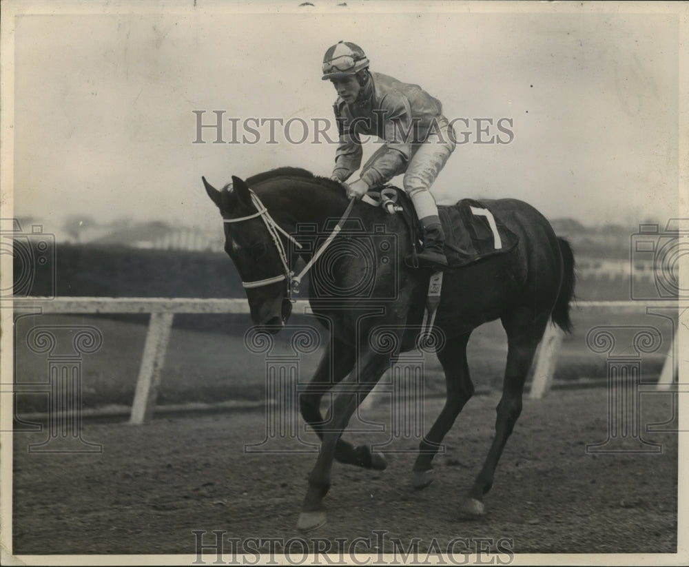 Press Photo Horse Racing - Herb Scott with L. Snyder Up - nos00292- Historic Images