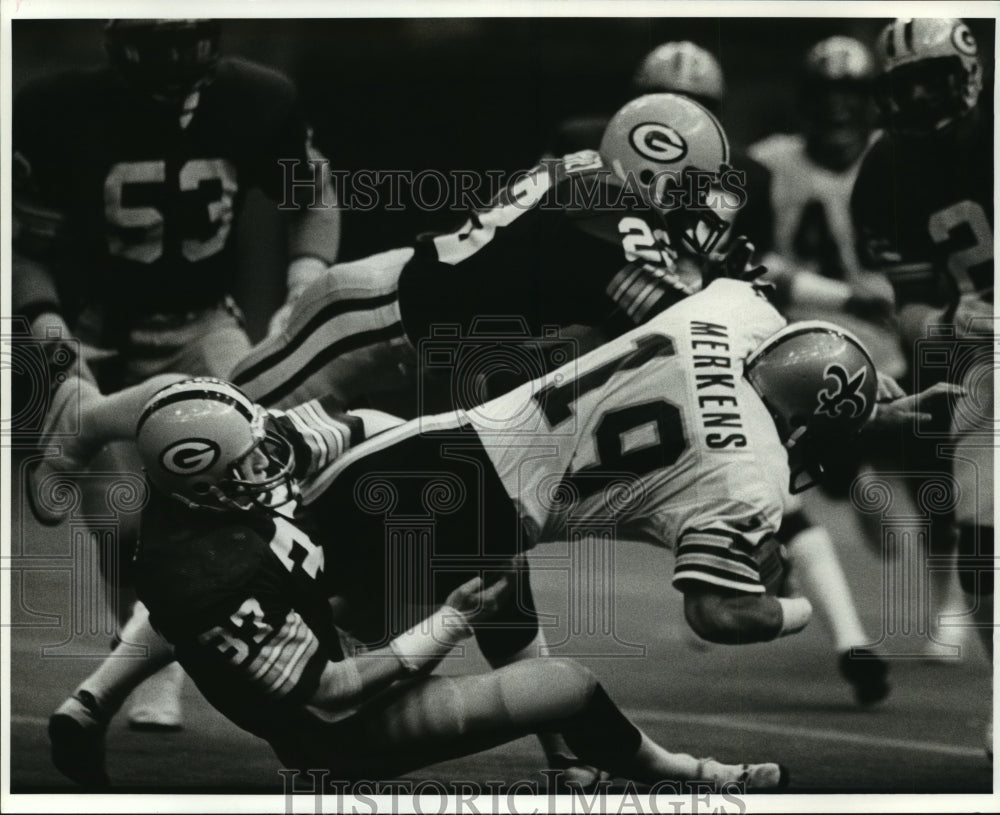 1981 Press Photo New Orleans Saints- Saints vs Packers. - nos00357- Historic Images