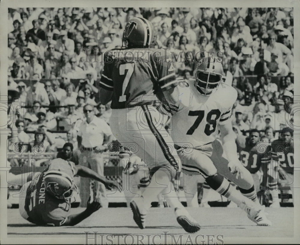 1974 Press Photo New Orleans Saints-Billy Newsome #78 Saints. - nos00721