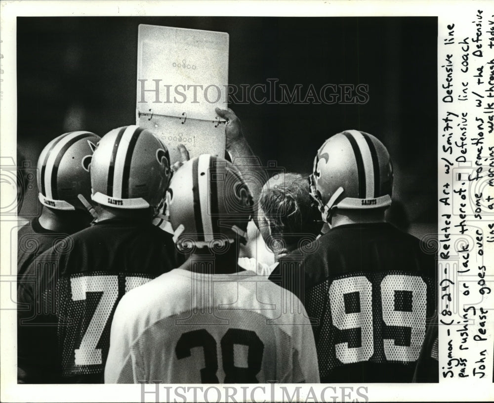 1987 Press Photo New Orleans Saints-Defensive line coach John Pease. - nos00794- Historic Images