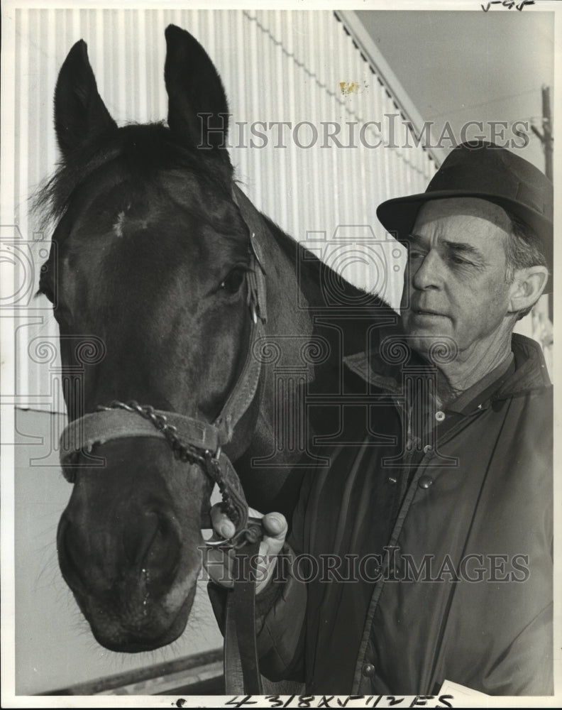 1977 Press Photo Horse Racing- Chance Landing, Trainer R.E. Prather.- Historic Images