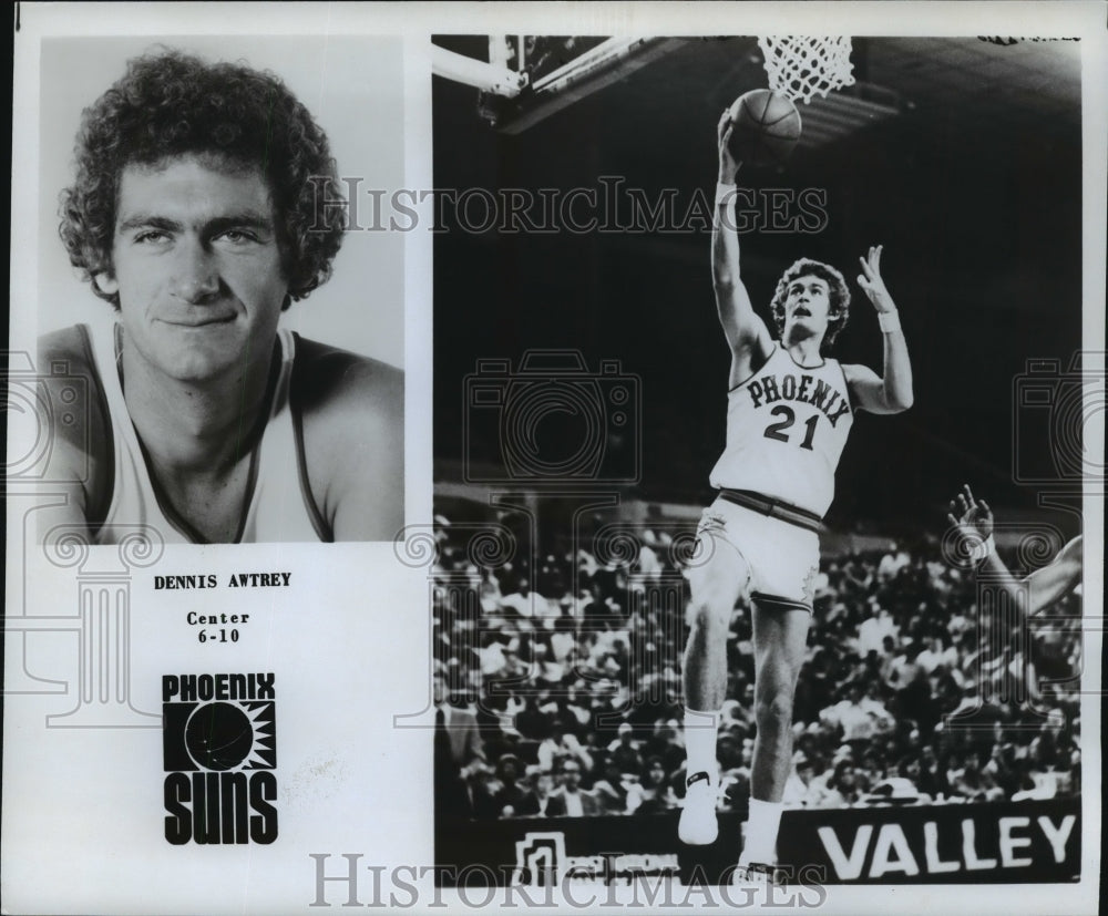 1978 Press Photo Phoenix Suns - Dennis Awtrey, Center, Number 21 - nos01569- Historic Images