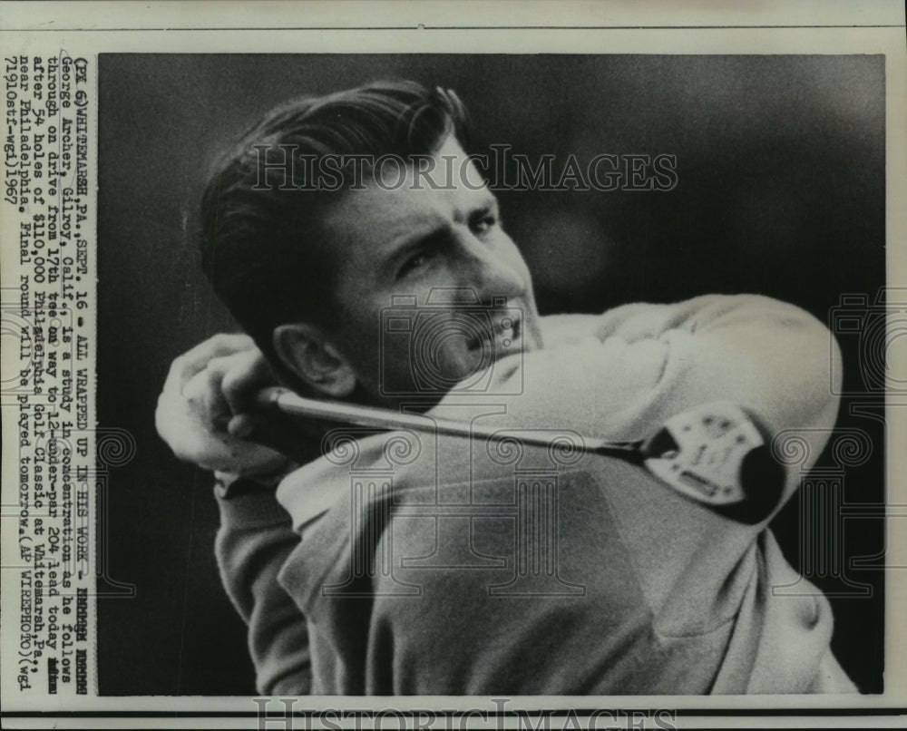 1967 Press Photo Philadelphia Golf Classic - George Archer, Golfer - nos01756- Historic Images