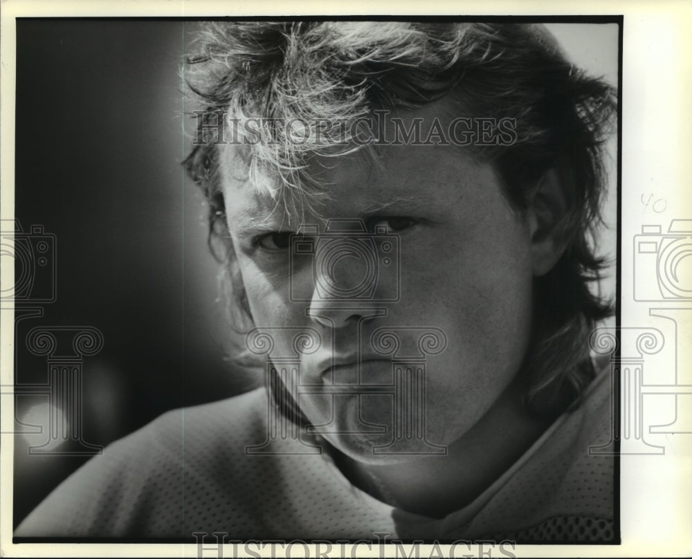 1988 Press Photo New Orleans Saints&#39; Morten Andersen looks unhappy here.- Historic Images