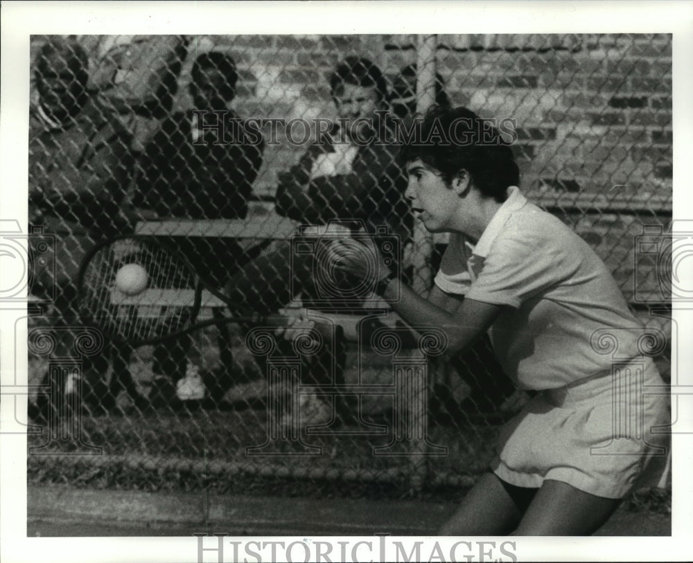 1985 Press Photo Tennis - Lee Shelburne from Duke during Sugar Bowl Classic- Historic Images