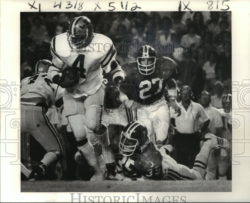 1978 Press Photo Football - Charles Alexander leaves Hoosiers in his dust- Historic Images