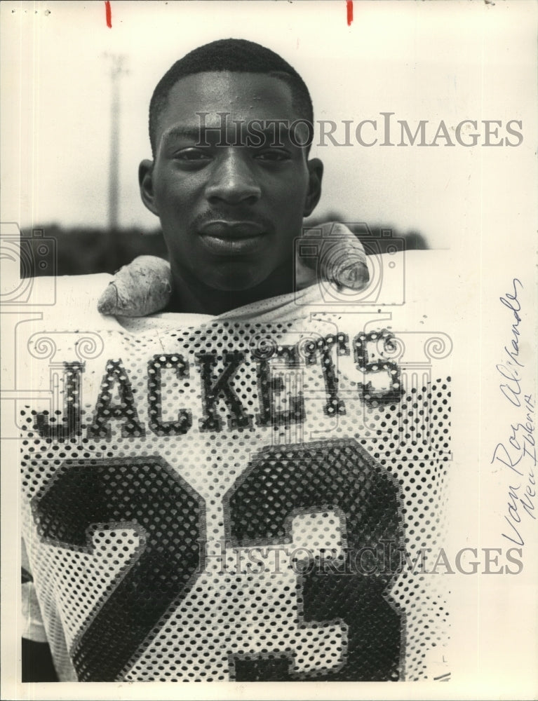 1987 Press Photo Football - Van Ray Alexander, New Iberia - nos02212- Historic Images