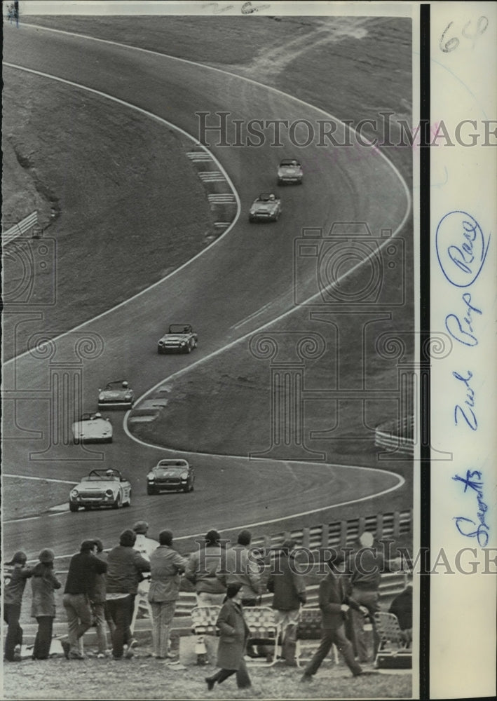 1970 Press Photo Sports Cars Driving at Road Atlanta Race near Gainesville- Historic Images