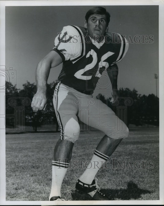 1971 Press Photo Ronnie Bagley, Longview Texas Football Cornerback - nos02531- Historic Images
