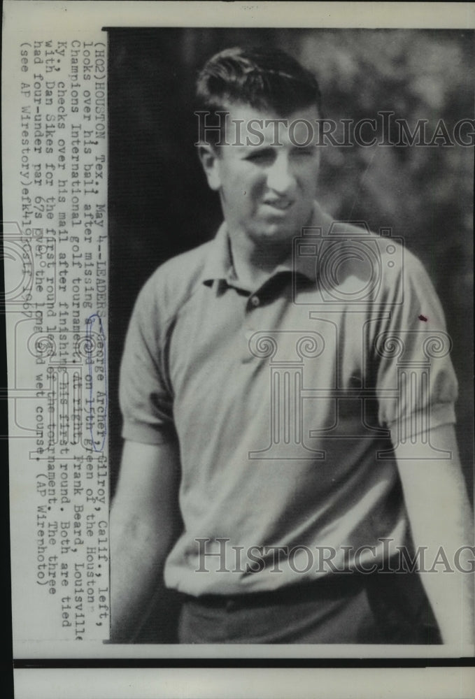 1967 Press Photo Golfer George Archer at Houston Champions International Tourney- Historic Images