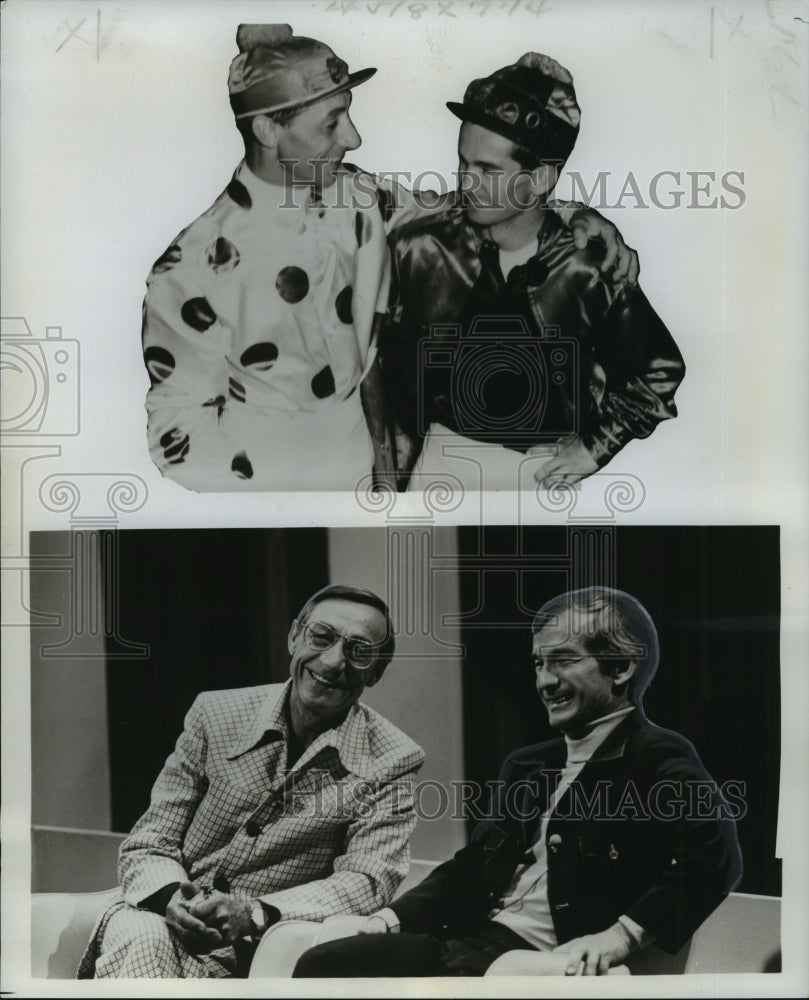 1976 Press Photo Jockey&#39;s Eddie Arcaro and Willie Shoemaker on &quot;The Way It Was&quot;- Historic Images