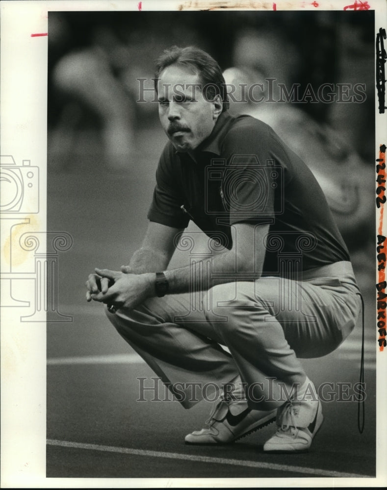 1987 Press Photo Mike Archer, Louisiana State University Football Coach- Historic Images