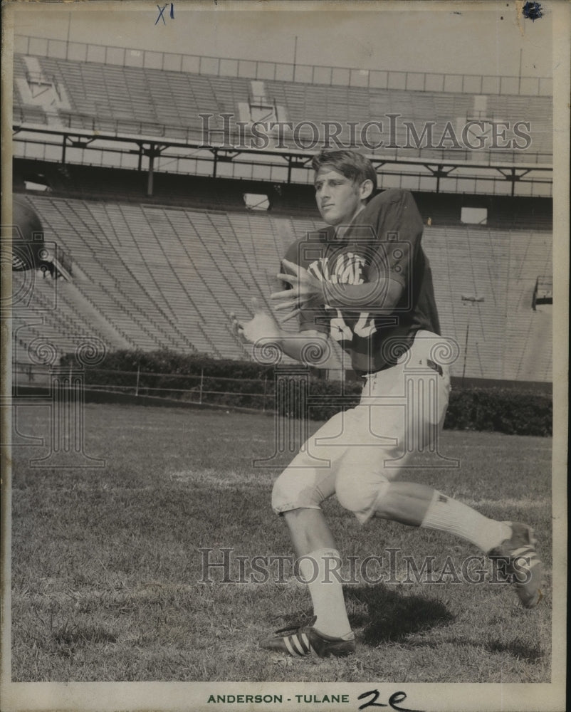 1972 Press Photo Frank Anderson, Tulane University Football Player - nos02792- Historic Images