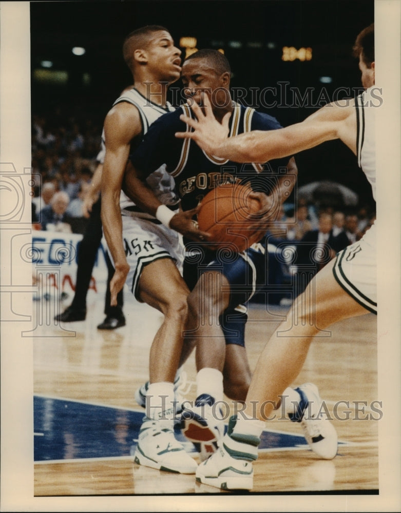 1990 Press Photo Kenny Anderson, Basketball Player at Georgia Game - nos02836- Historic Images