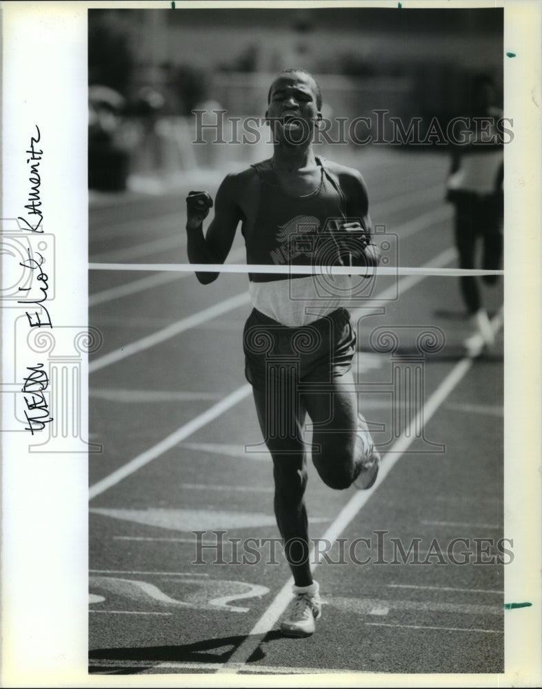 1989 Press Photo Harvey Banks, Nicholls Track Runner - nos02867- Historic Images