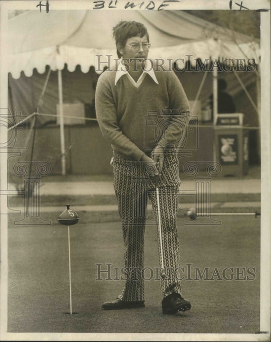 1973 Press Photo Golf - Frank Green on the Practice Green - nos02944- Historic Images