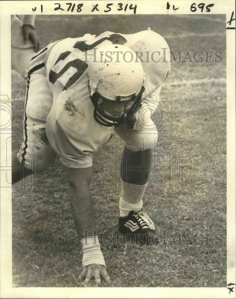 1982 Press Photo Football Player John Angelo - nos03046- Historic Images