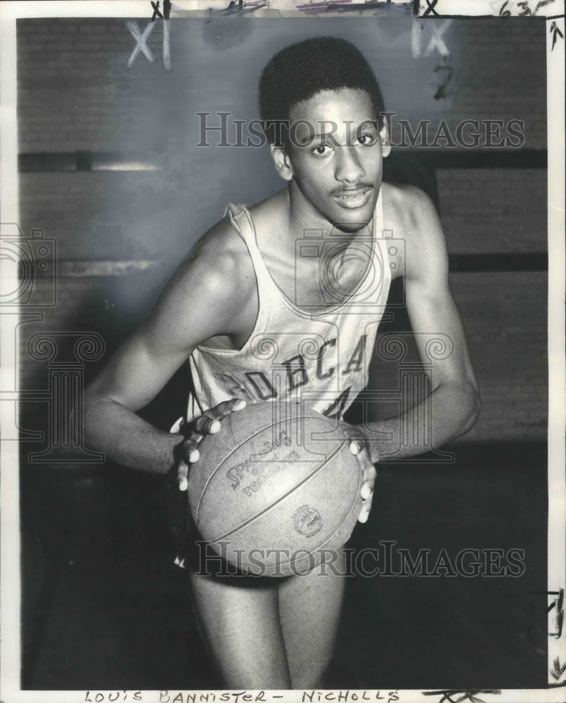 1975 Press Photo Basketball - Louis Bannister of Nicholls - nos03071- Historic Images