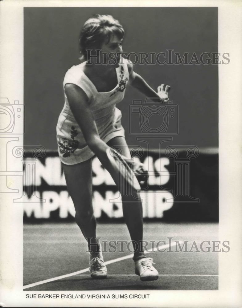 1977 Press Photo Tennis Player Sue Barker of England Virginia Slims Circuit- Historic Images